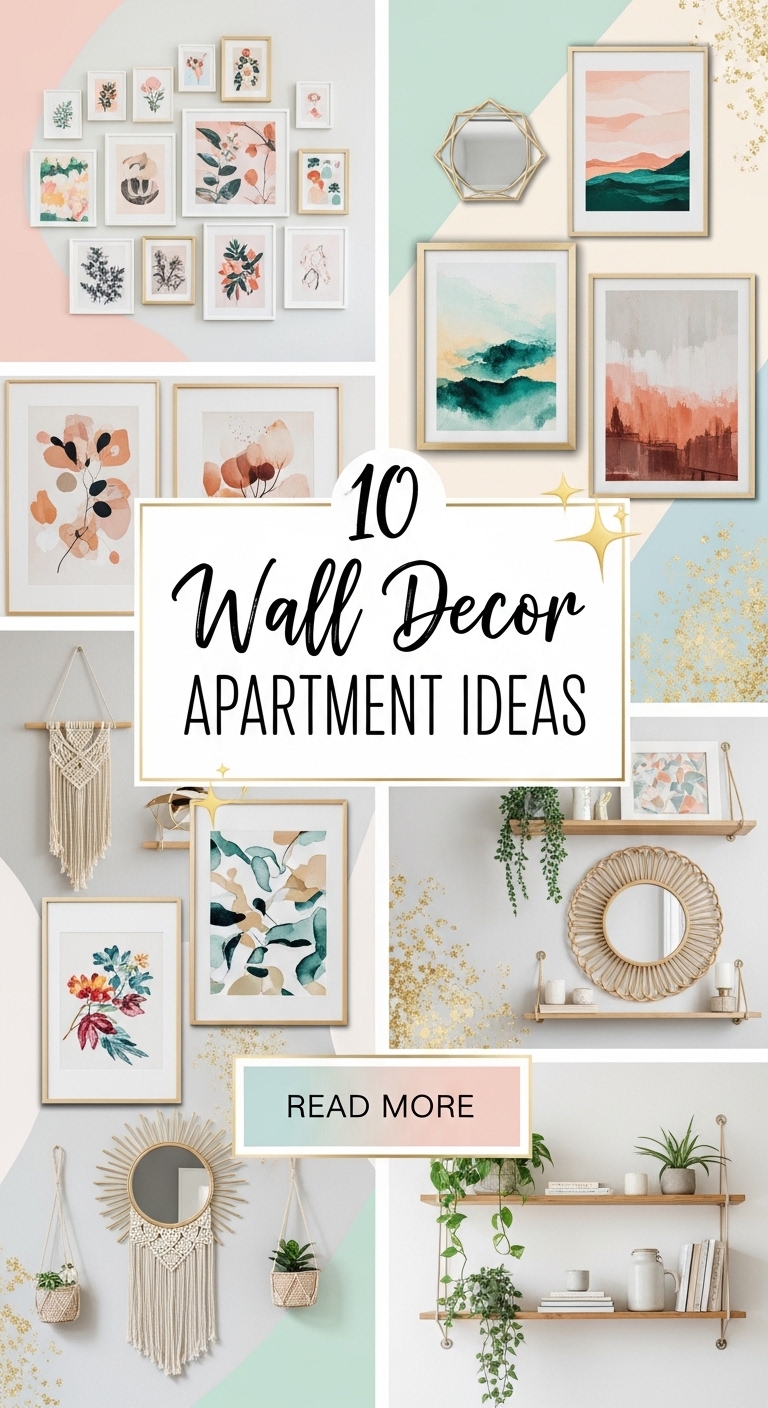 10 Wall Decor Apartment Ideas - Soft Soul Diaries