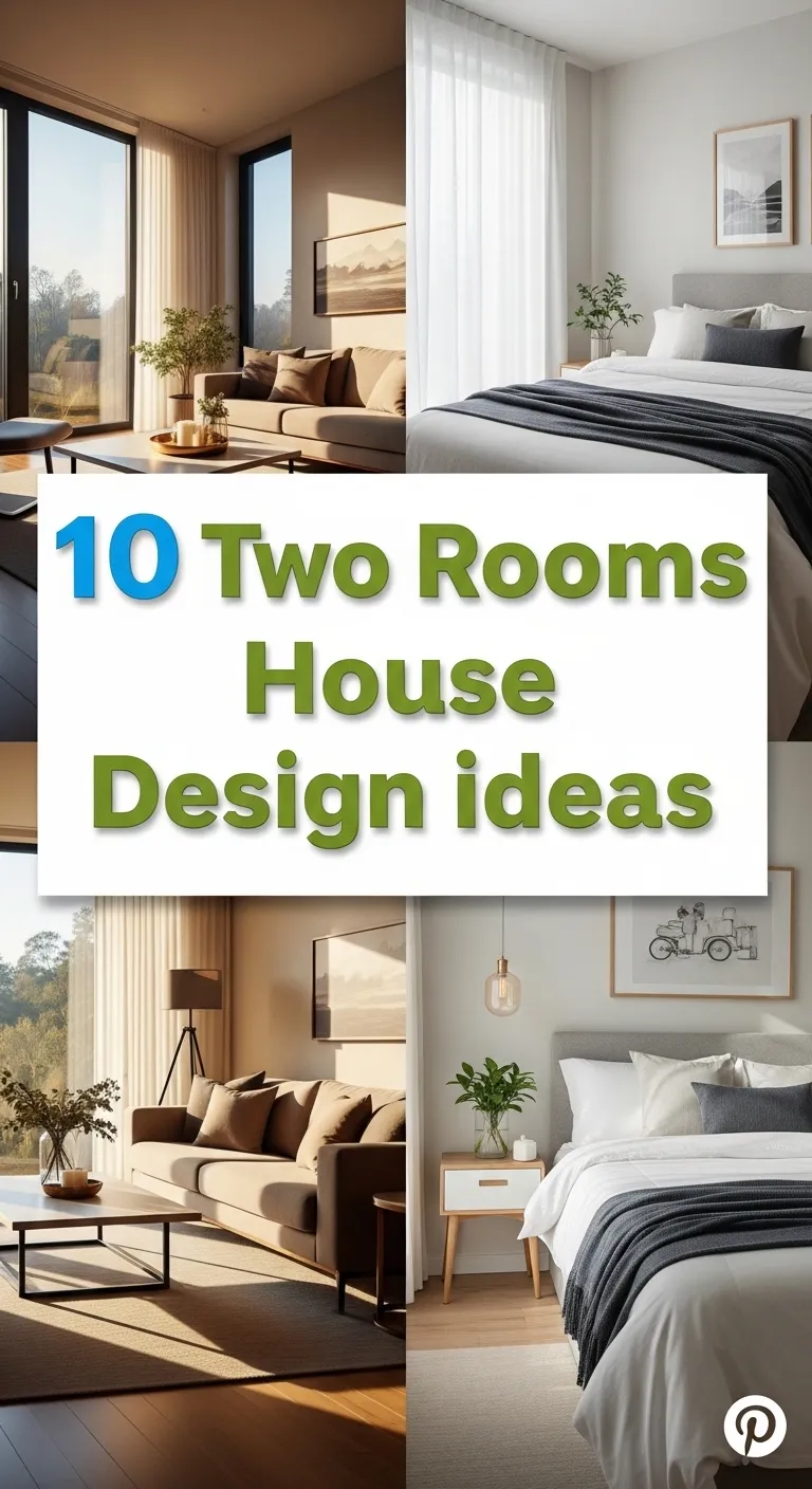 10 Two Rooms House Design ideas - Soft Soul Diaries