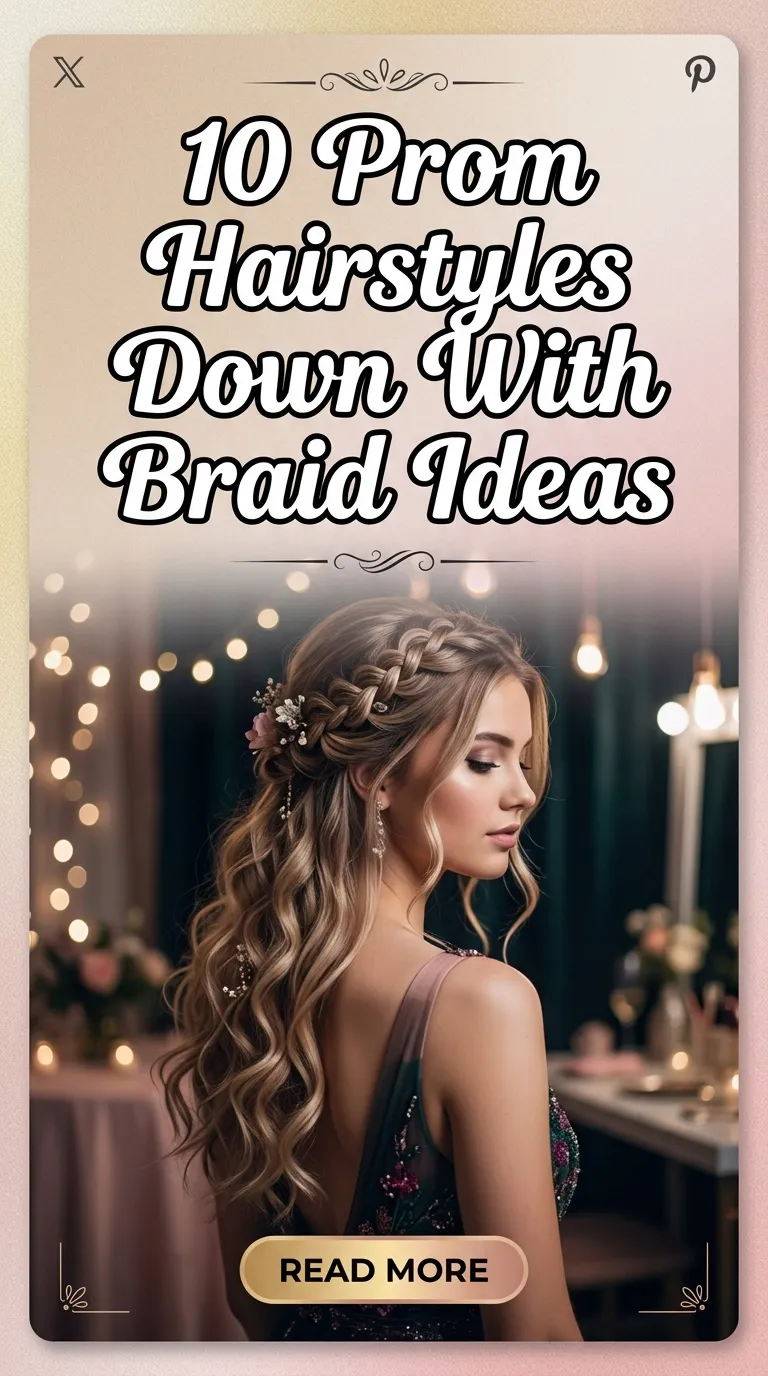 Prom Braid Down 10 Prom Hairstyles Down With Braid Ideas - Soft Soul Diaries