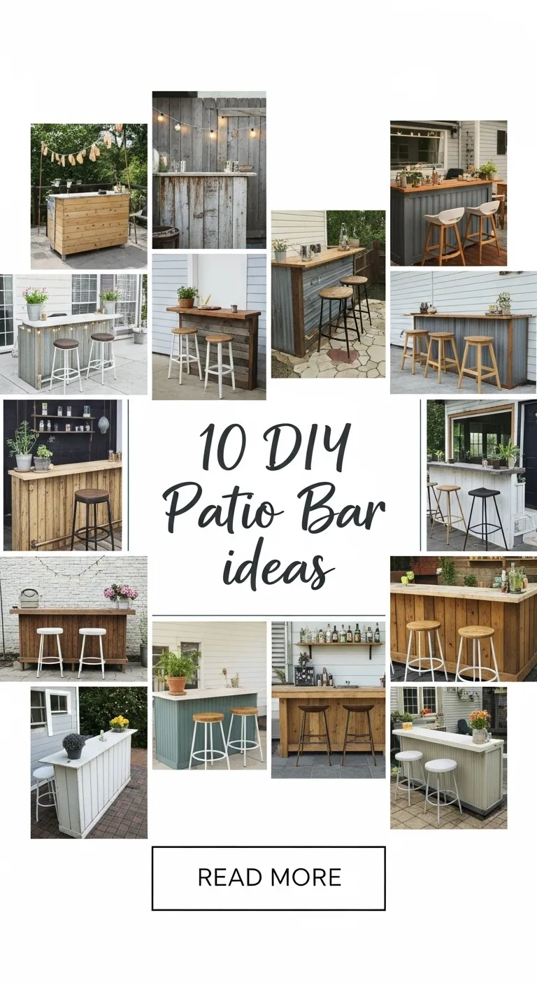 10 DIY Patio Bar ideas - Soft Soul Diaries